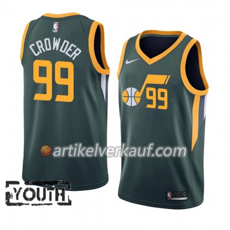 NBA Utah Jazz Trikot Jae Crowder 99 2018-19 Nike Grün Swingman - Kinder